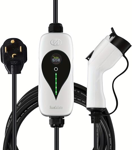 SAE J1772 Level 2 EV Charger Compatible, 32 Amp 90-260V, 7KW, Charging Cable with NEMA 14-30 Plug Home Indoor/Outdoor EV Charging 