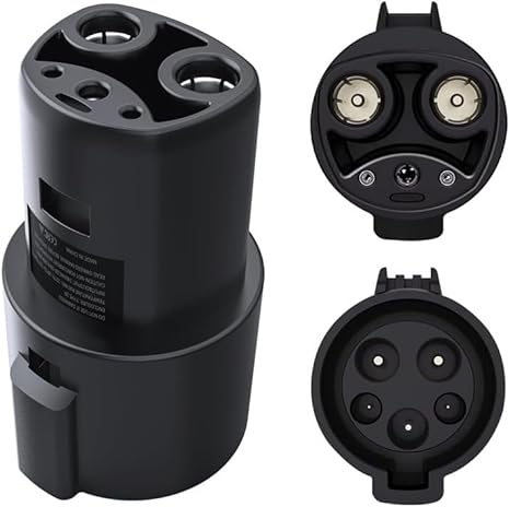 J1772 to Tesla Adapter for Easy Charging, 60A/240V AC, SAE J1772 Charger Adapter Compatible with Model 3/Y/S/X, Protective Shield & Portable Storage Pouch Included 